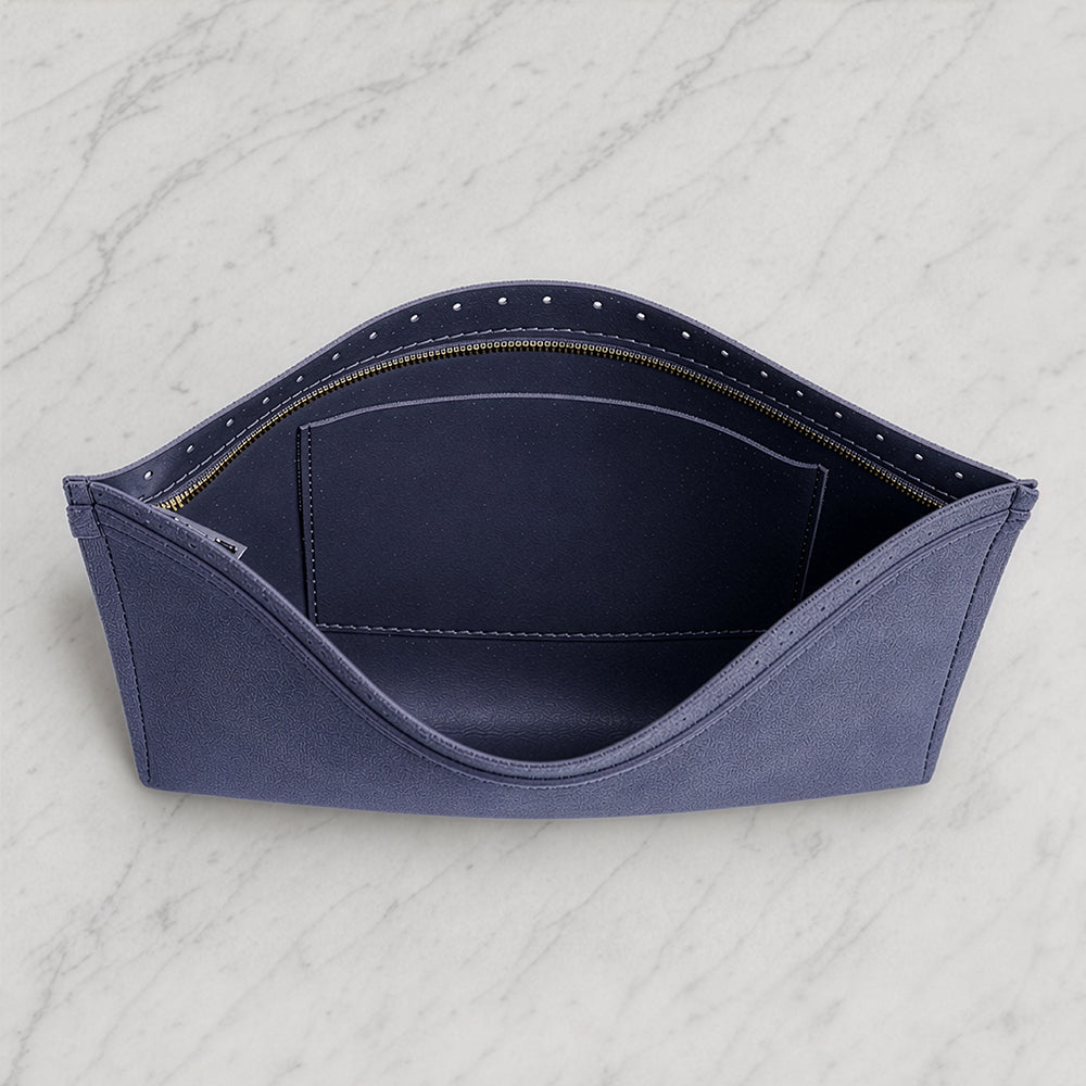 Knitme Knitted Leather Bag Lining Blue 35*25 cm - BA-0154