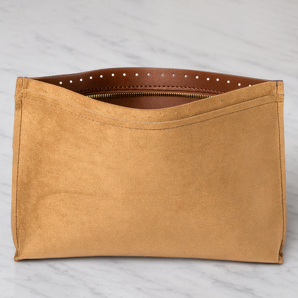 Knitme Knitted Leather Bag Lining Brown -2 35*25 cm - BA-0154