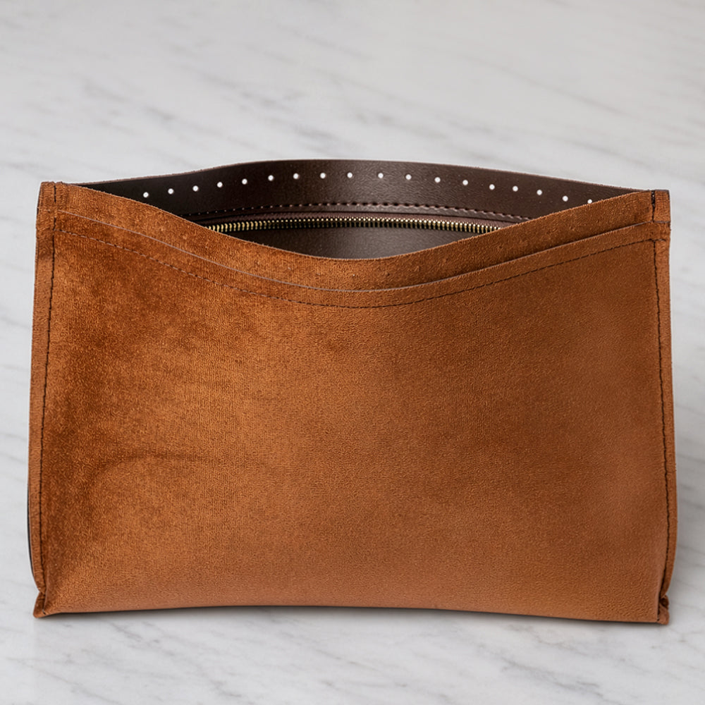 Knitme Knitted Leather Bag Lining Brown 35*25 cm - BA-0154
