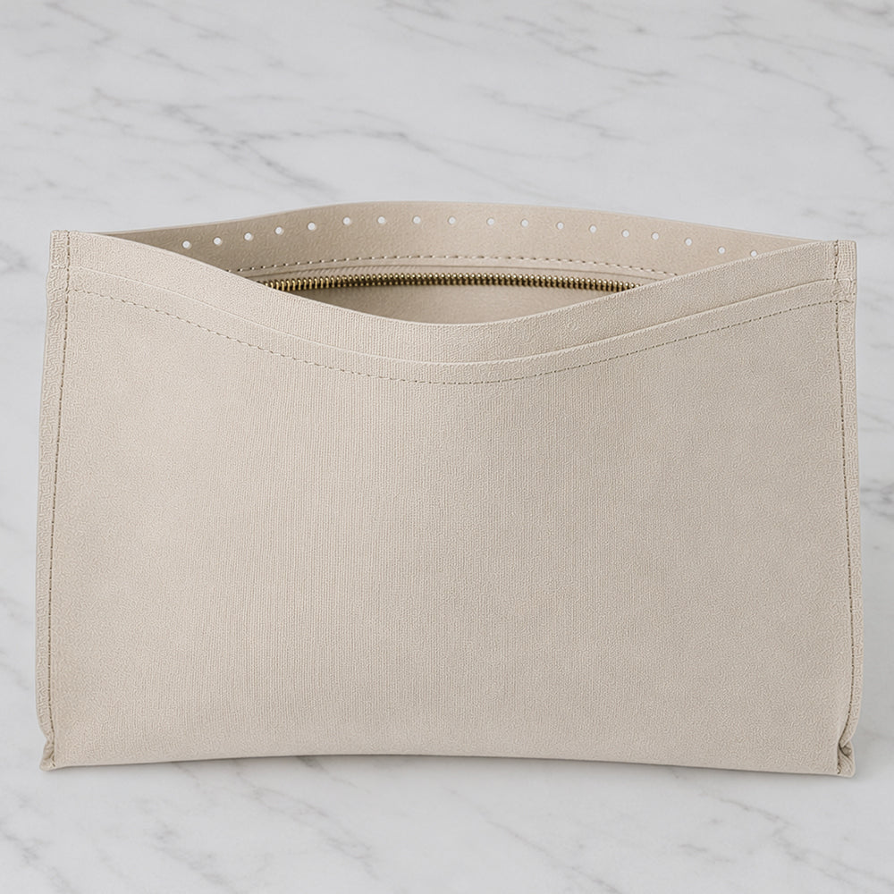 Knitme Knitted Leather Bag Lining Beige 35*25 cm - BA-0154 