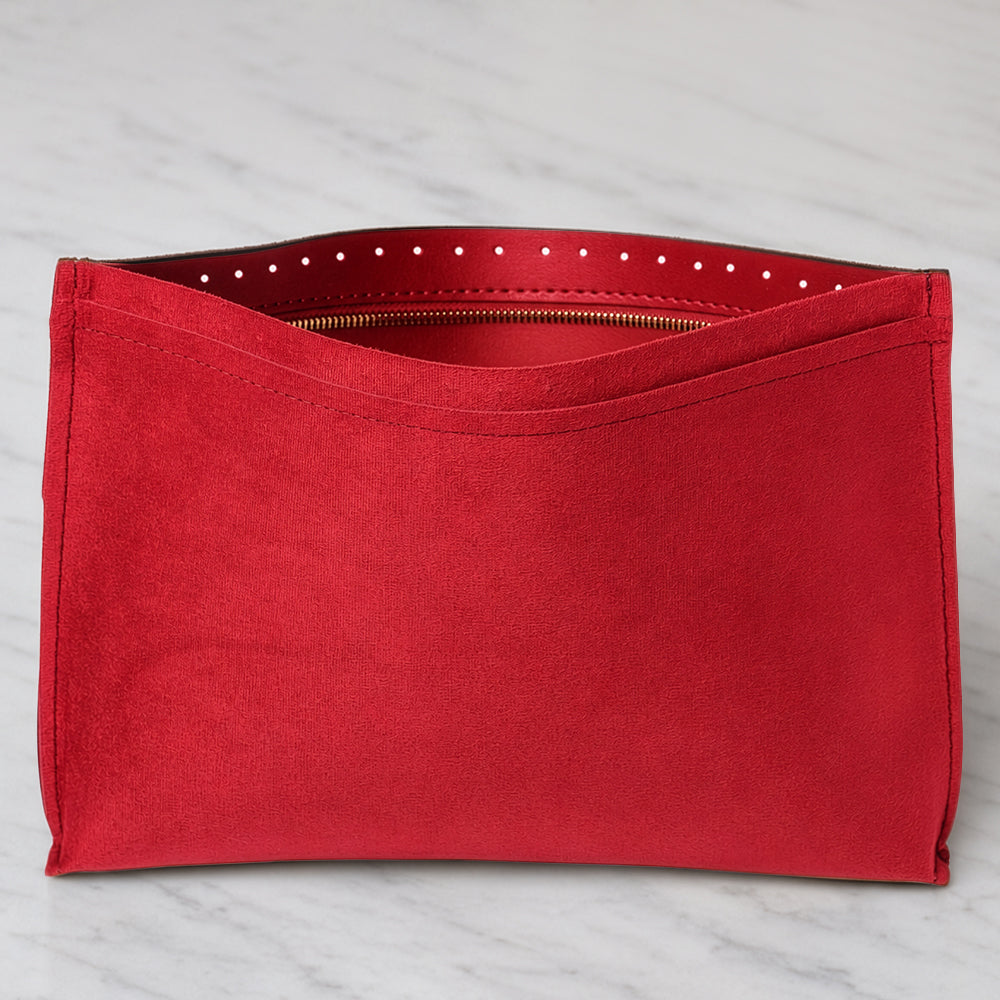 Knitme Knitted Leather Bag Lining Red 35*25 cm - BA-0154