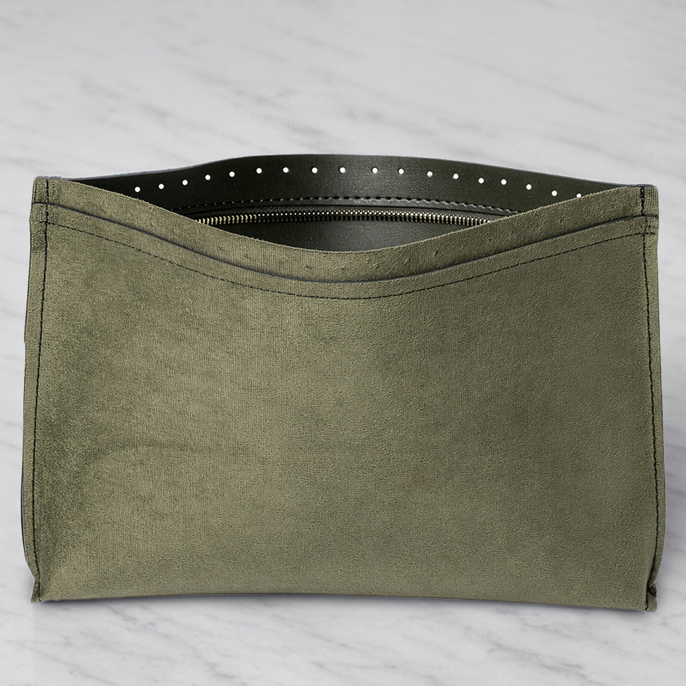 Knitme Knitted Leather Bag Lining Green 35*25 cm - BA-0154