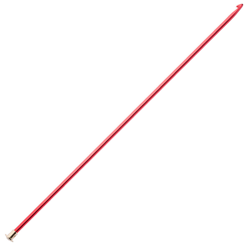 Kartopu 5 mm 35 cm Metal Single Ended Tunisian/Afghan Crochet Hook, Red