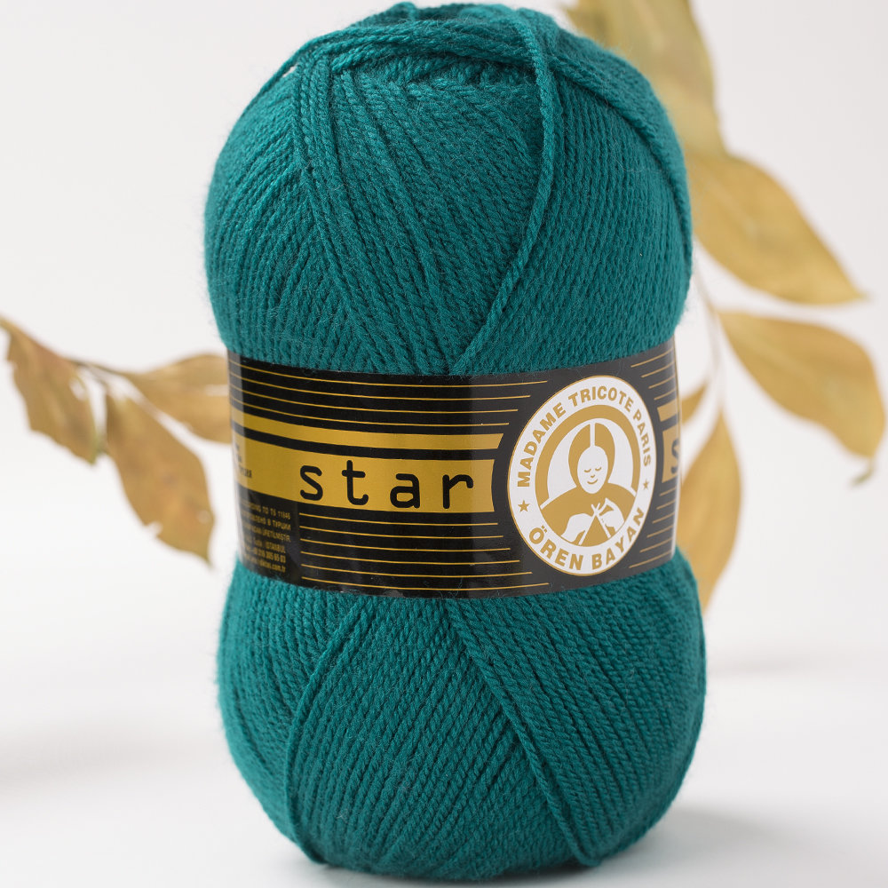 Madame Tricote Paris Star Knitting Yarn, Petrol  Green - 105-1754