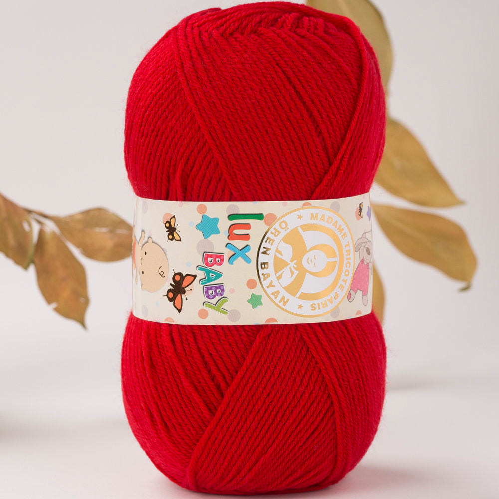 Madame Tricote Paris Lux Baby Knitting Yarn, Red - 33-3010