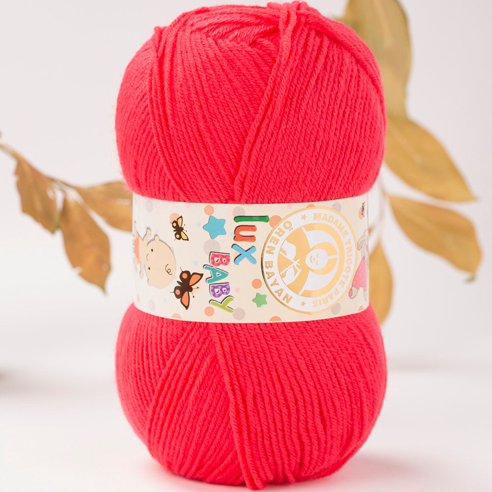 Madame Tricote Paris Lux Baby Knitting Yarn, Red - 2-3010