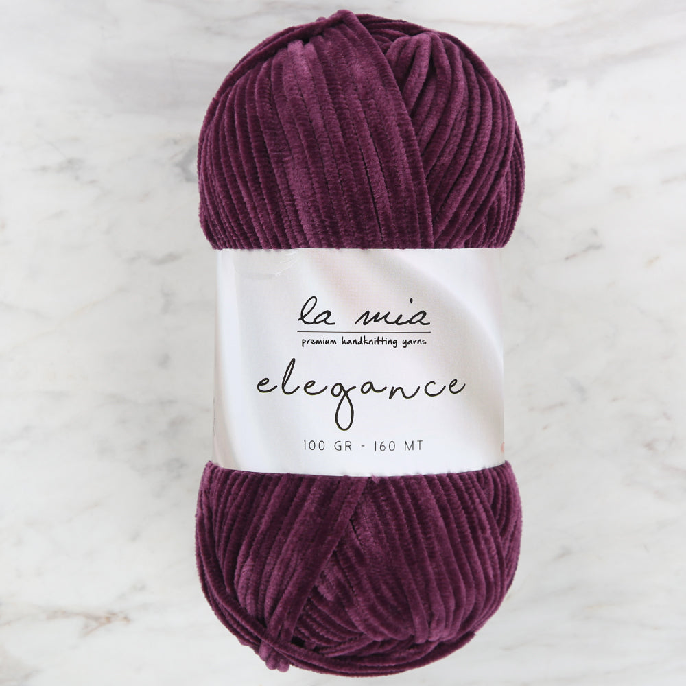 La Mia Elegance Velvet Hand Knitting Yarn,Purple - L915