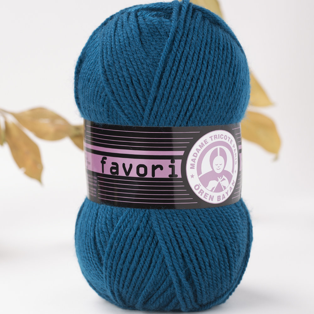 Madame Tricote Paris Favori Knitting Yarn, Petrol Blue - 101-1768