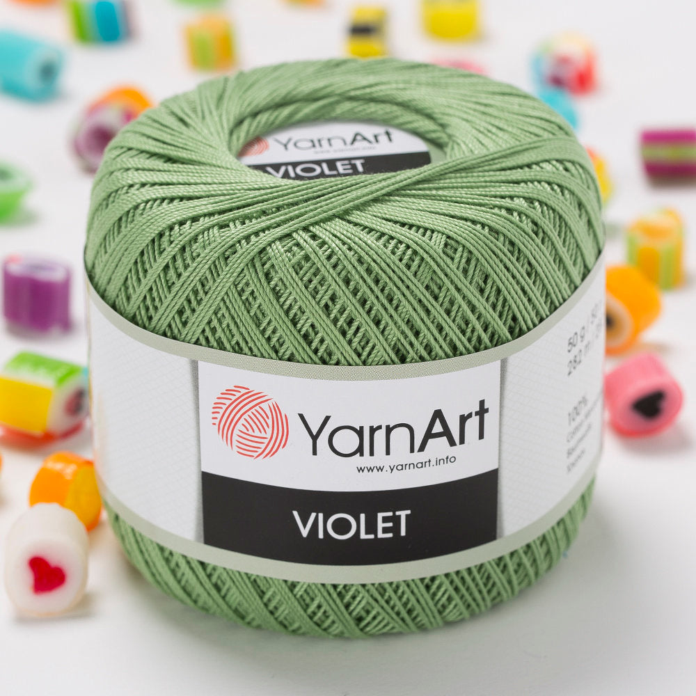 YarnArt Violet Yarn, Green - 6369