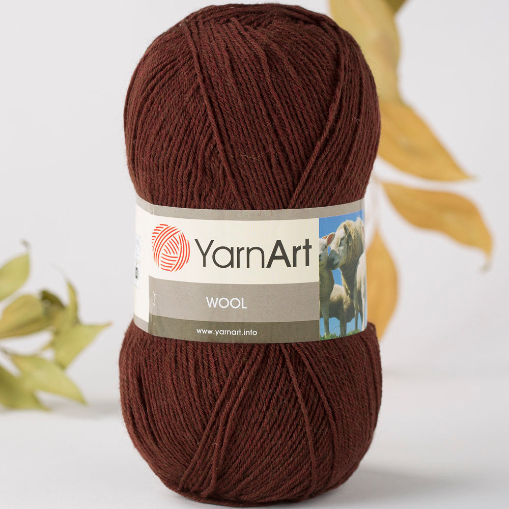 YarnArt Wool Yarn, Brown - 3067