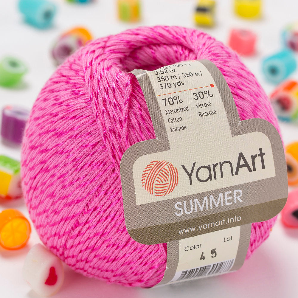 YarnArt Summer Yarn, Pink - 45