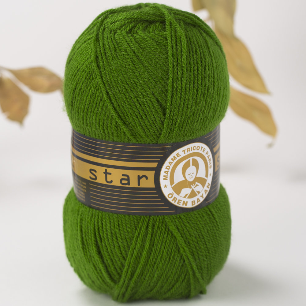Madame Tricote Paris Star Knitting Yarn, Green - 87-1754