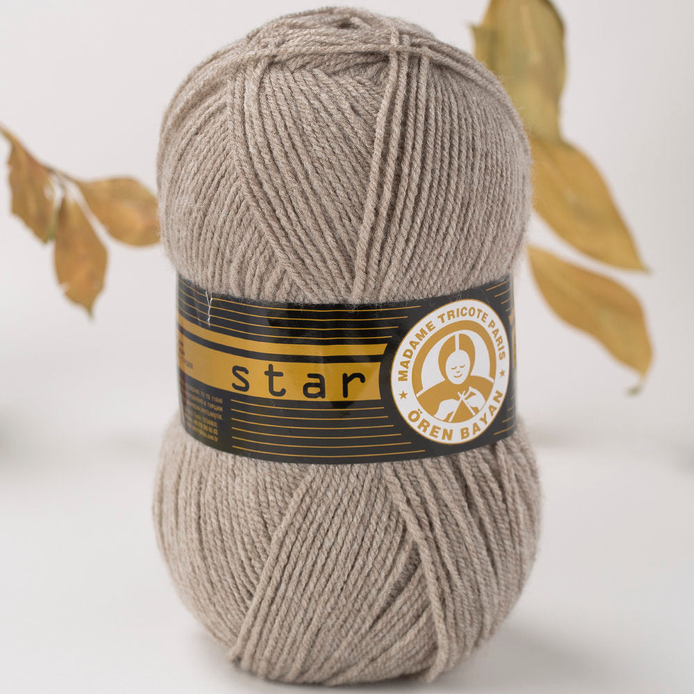 Madame Tricote Paris Star Knitting Yarn, Mink Color - 10-1754