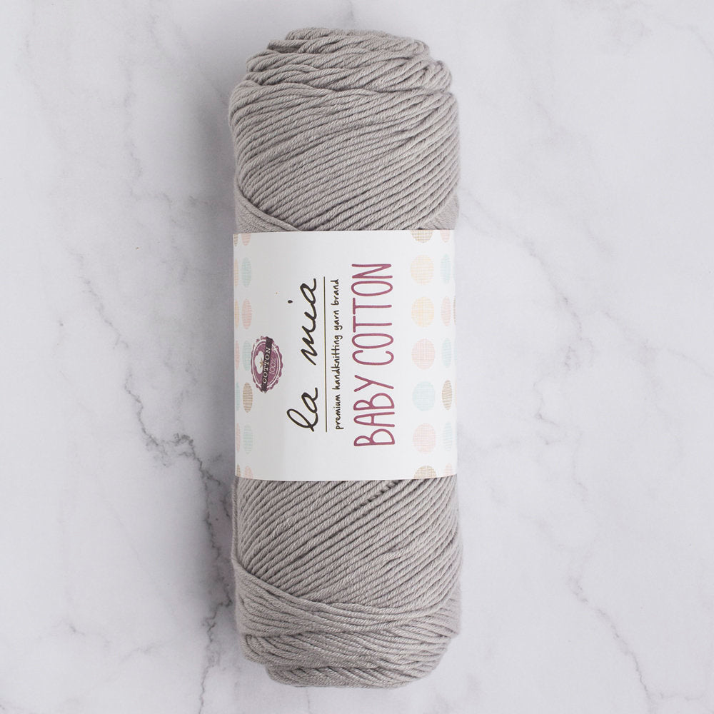 La Mia Baby Cotton Yarn, Grey - L031