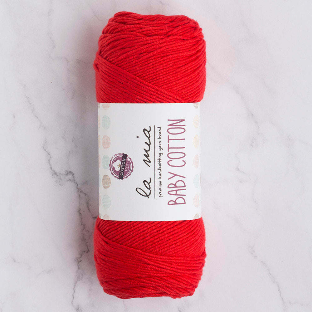 La Mia Baby Cotton Yarn, Dark Vermilion - L004