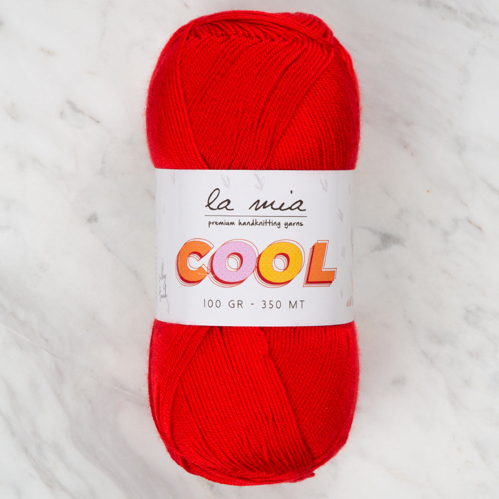 La Mia Cool Hand Knitting Yarn ,Red L004