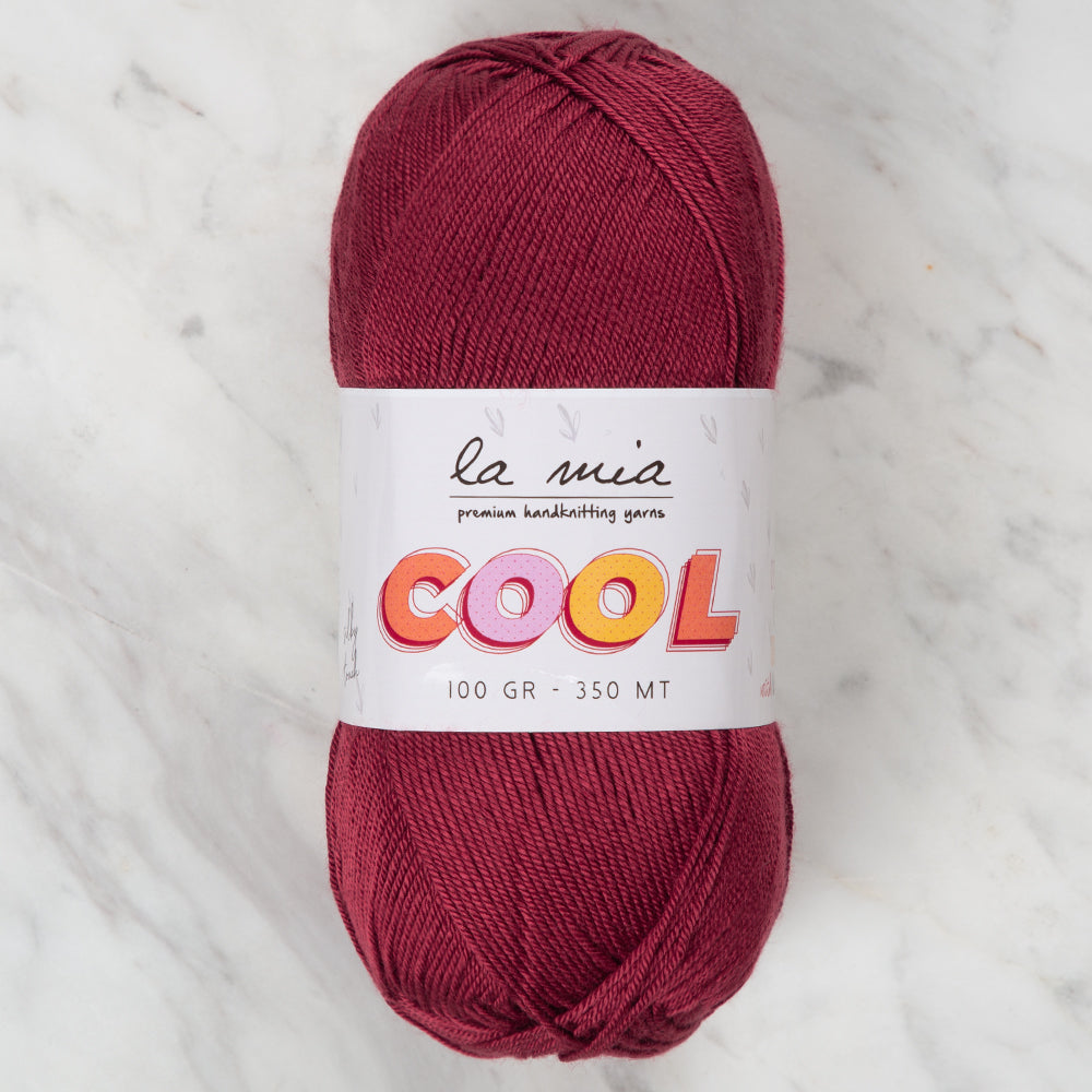 La Mia Cool Hand Knitting Yarn ,Maroon L014