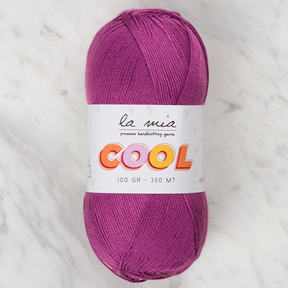 La Mia Cool Hand Knitting Yarn ,Purple L019