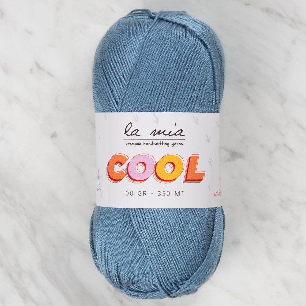 La Mia Cool Hand Knitting Yarn ,Blue L020