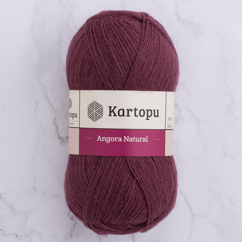 Kartopu Angora Natural Knitting Yarn, Plum - K1707