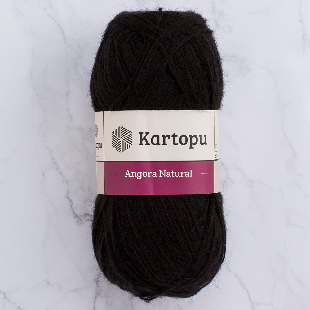 Kartopu Angora Natural Knitting Yarn, Black - K940