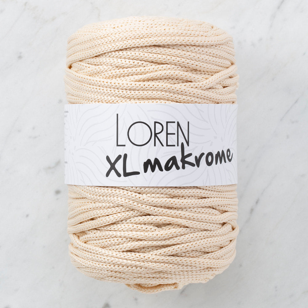 Loren XL Makrome Cord, Light Beige - R040
