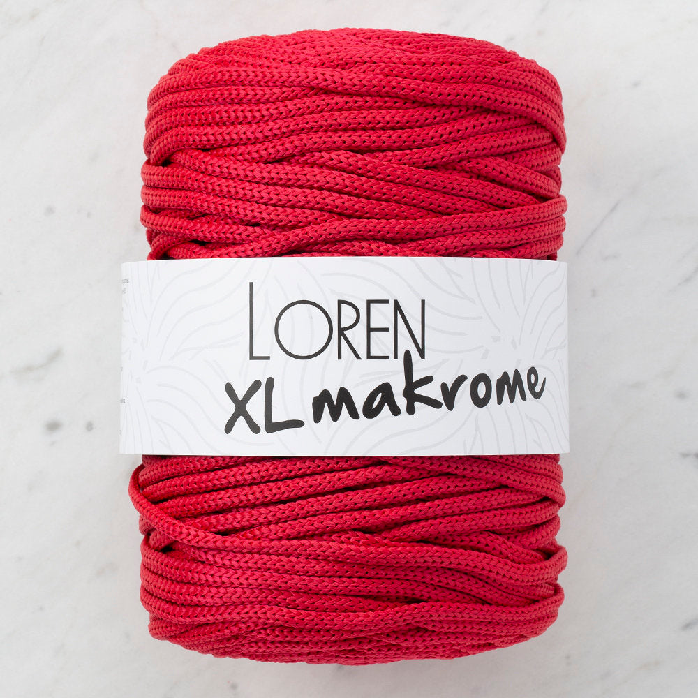 Loren XL Makrome Cord, Red - R048