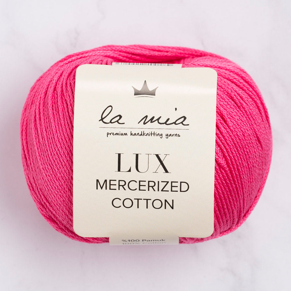 La Mia Lux Mercerized Cotton Yarn, Fuchsia - 35