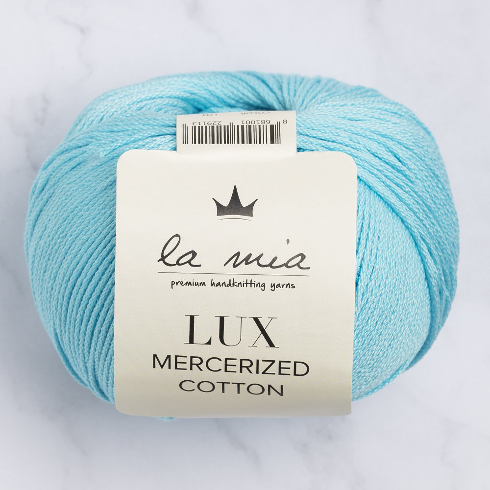 La Mia Lux Mercerized Cotton Yarn, Light Blue - 123