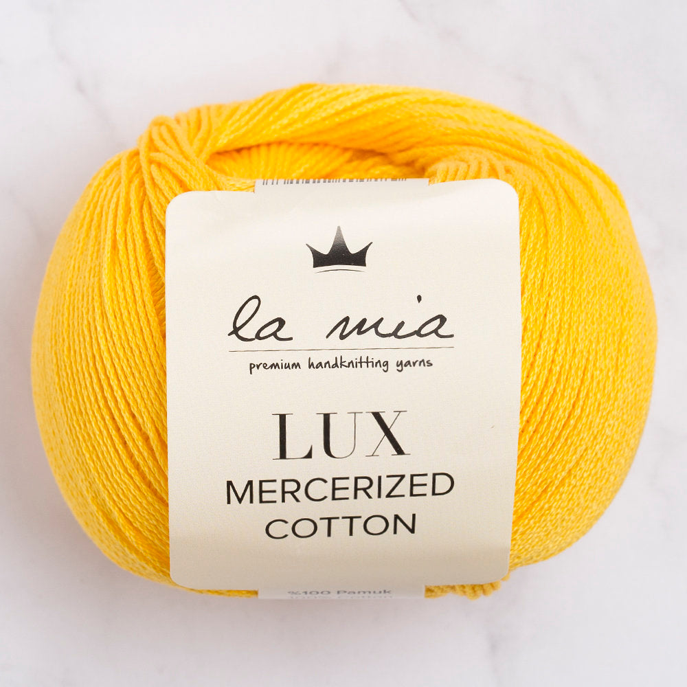 La Mia Lux Mercerized Cotton Yarn, Dark Yellow - 181