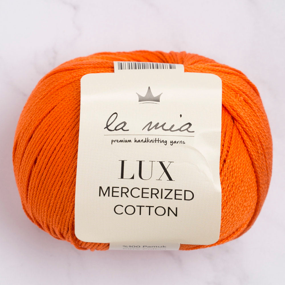 La Mia Lux Mercerized Cotton Yarn, Orange - 194