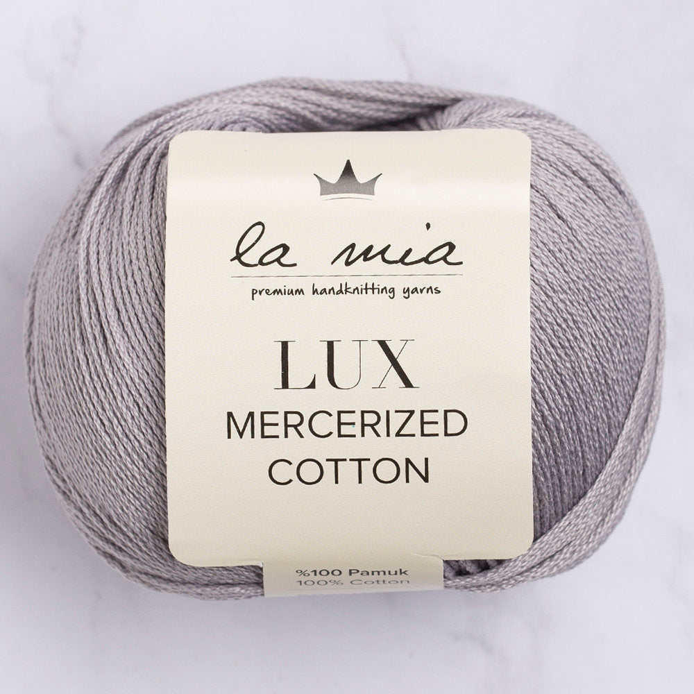 La Mia Lux Mercerized Cotton Yarn, Grey - 232