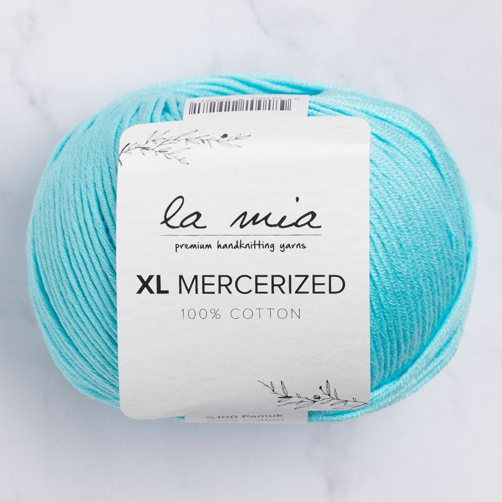 La Mia XL Mercerized Cotton Yarn, Light Blue - 123