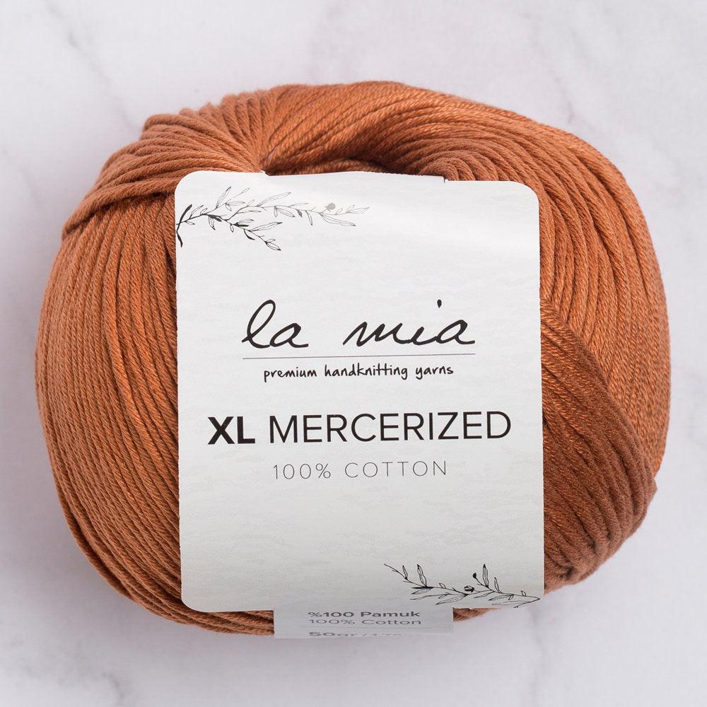 La Mia XL Mercerized Cotton Yarn, Brown - 211