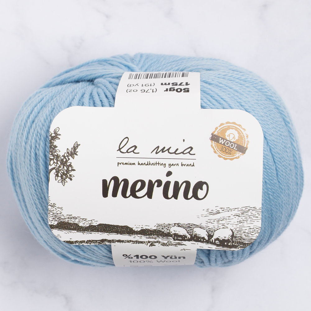 La Mia Merino Yarn, Blue - L095