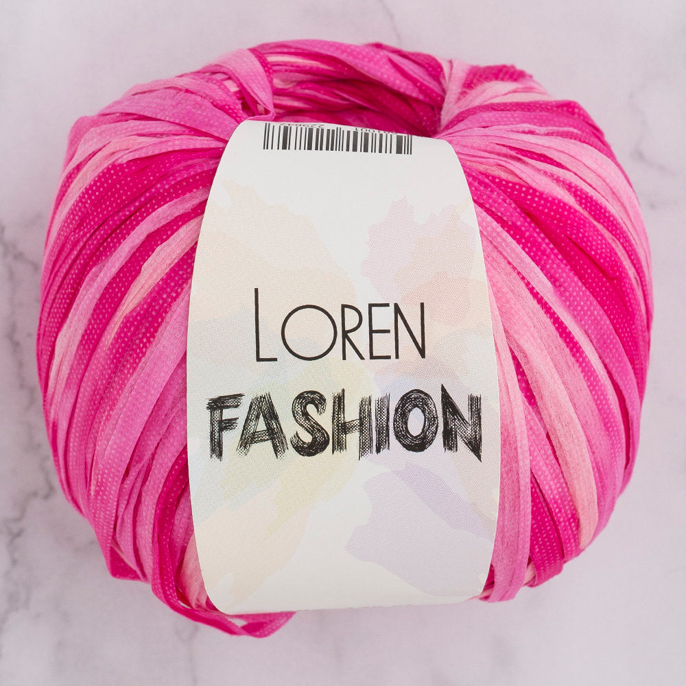 Loren Fashion Raffia Paper Yarn, Fuchsia - R073