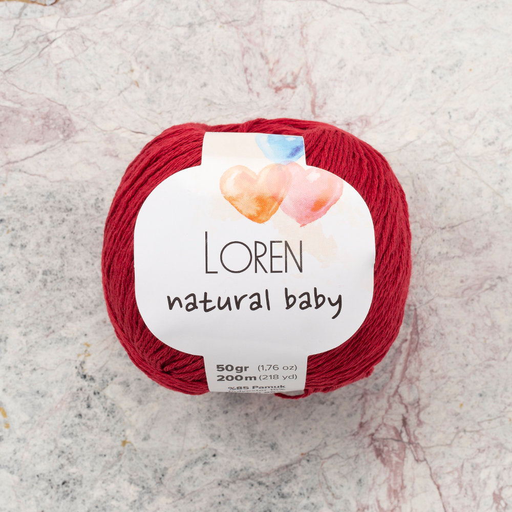 Loren Natural Baby Yarn, Claret - R099