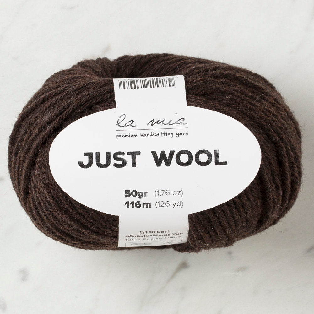 La Mia Just Wool Yarn, Dark Brown - LT006