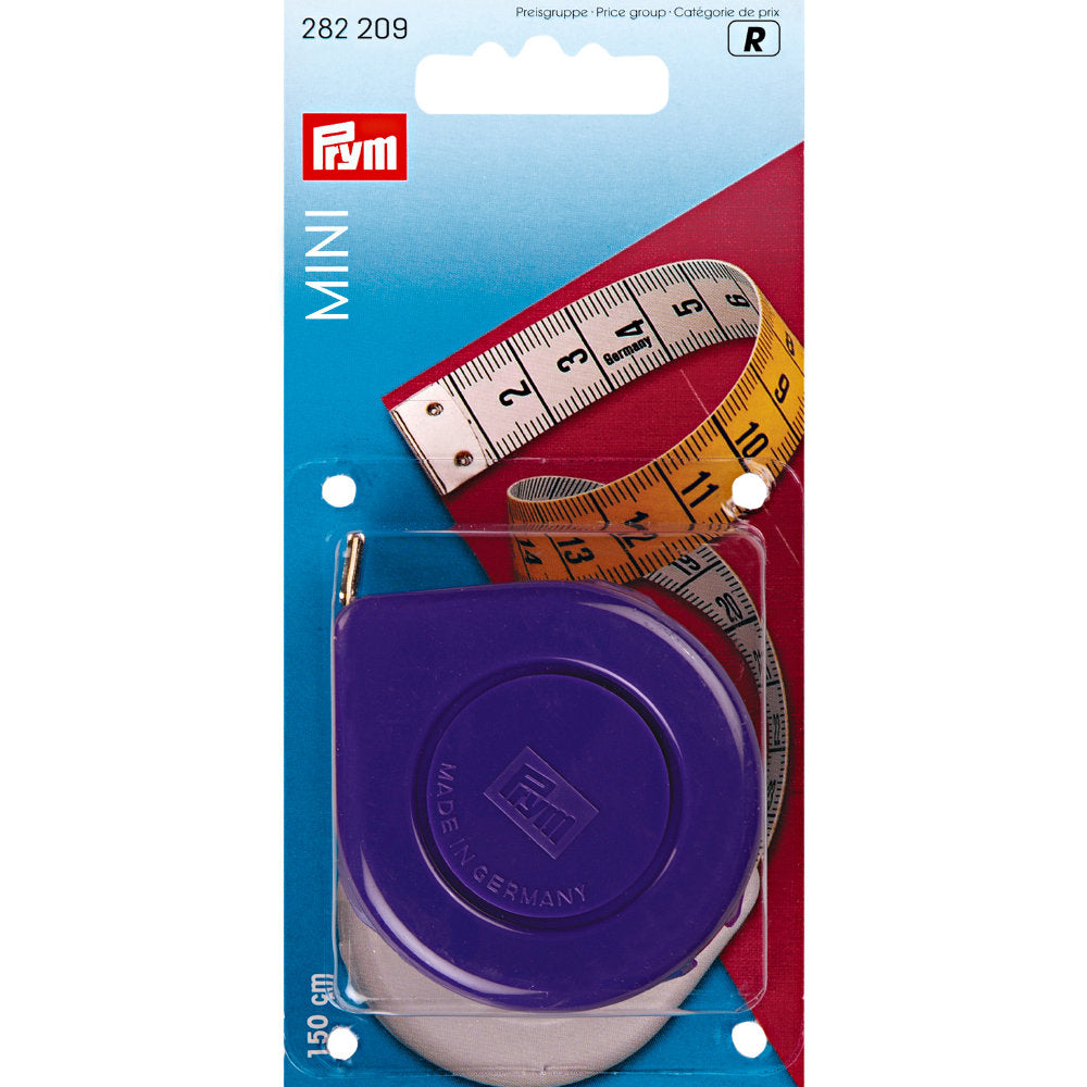 PRYM 150 Cm Spring Tape Measures Cm Scale, Small Purple - 282209