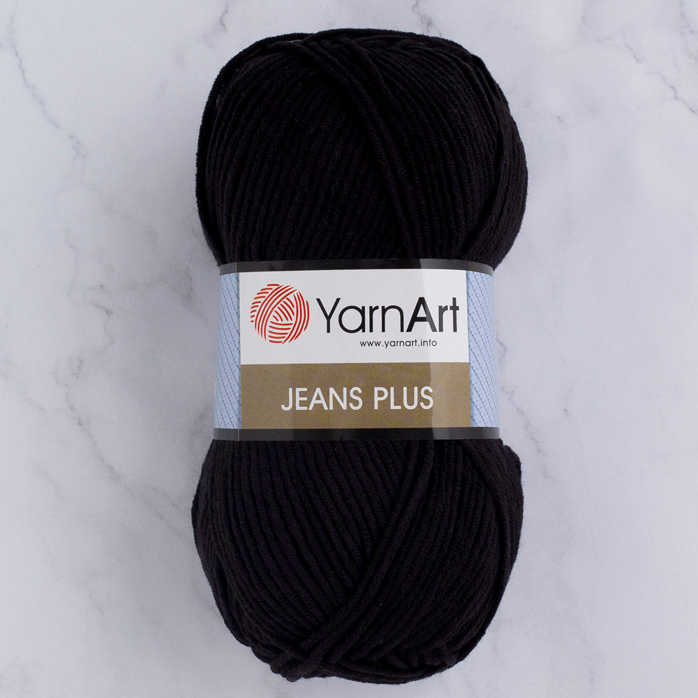YarnArt Jeans Plus Cotton Yarn, Black - 53