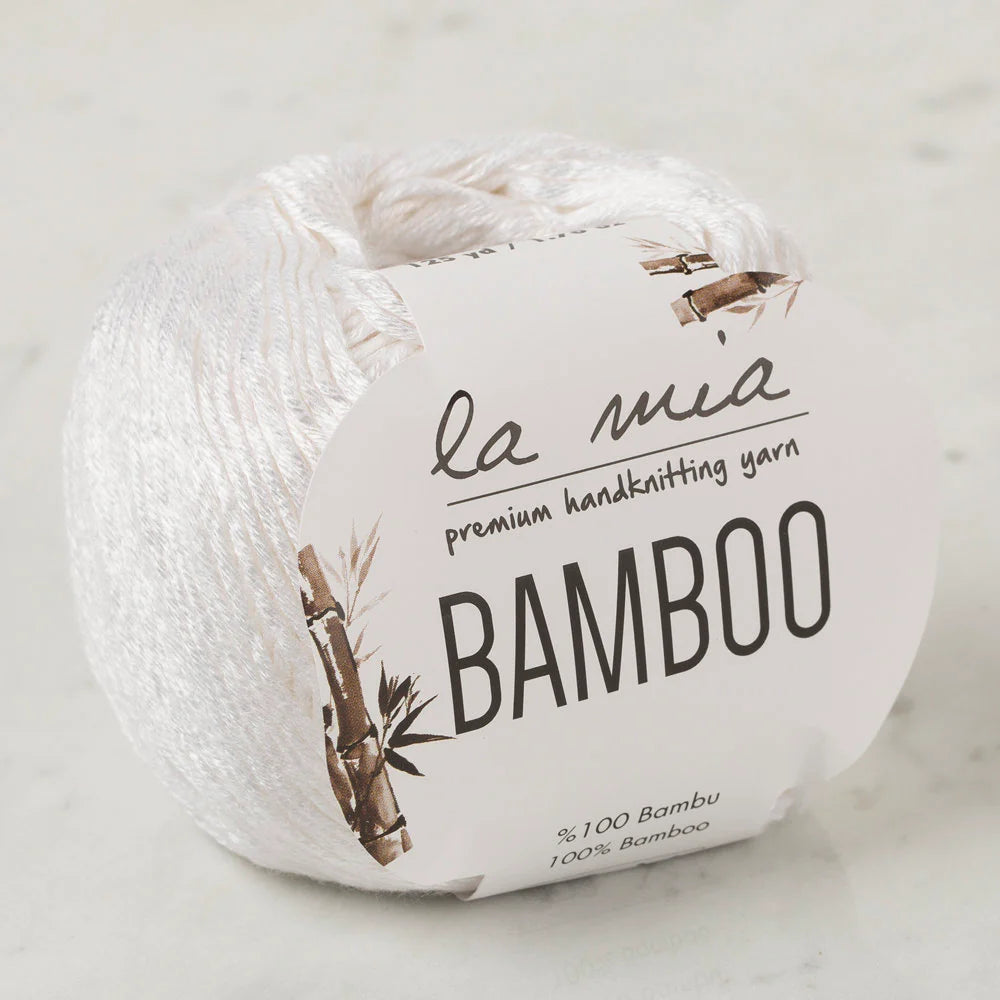La Mia Bamboo Yarn, White - L001