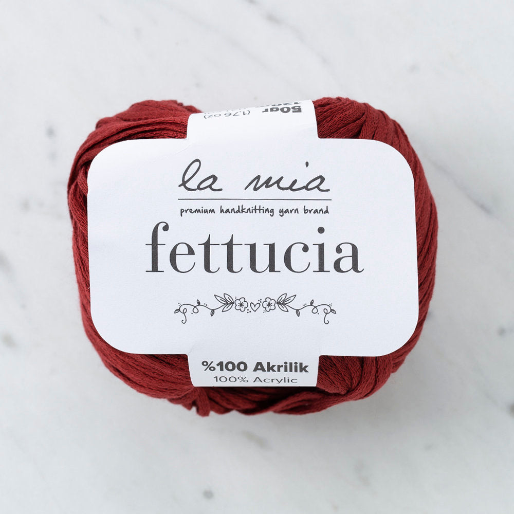 La Mia Fettucia 6 Skeins Yarn, Claret - L093
