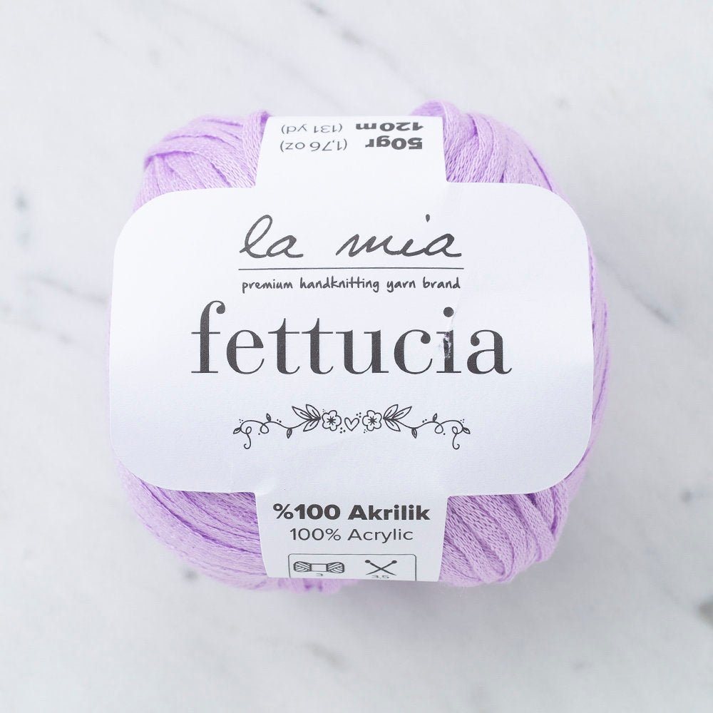 La Mia Fettucia 6 Skeins Yarn, Lilac - L067