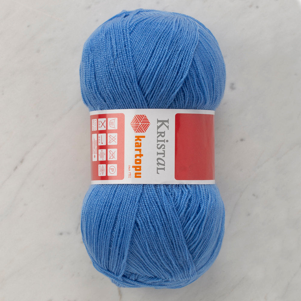 Kartopu Kristal Knitting Yarn, Blue - K1536