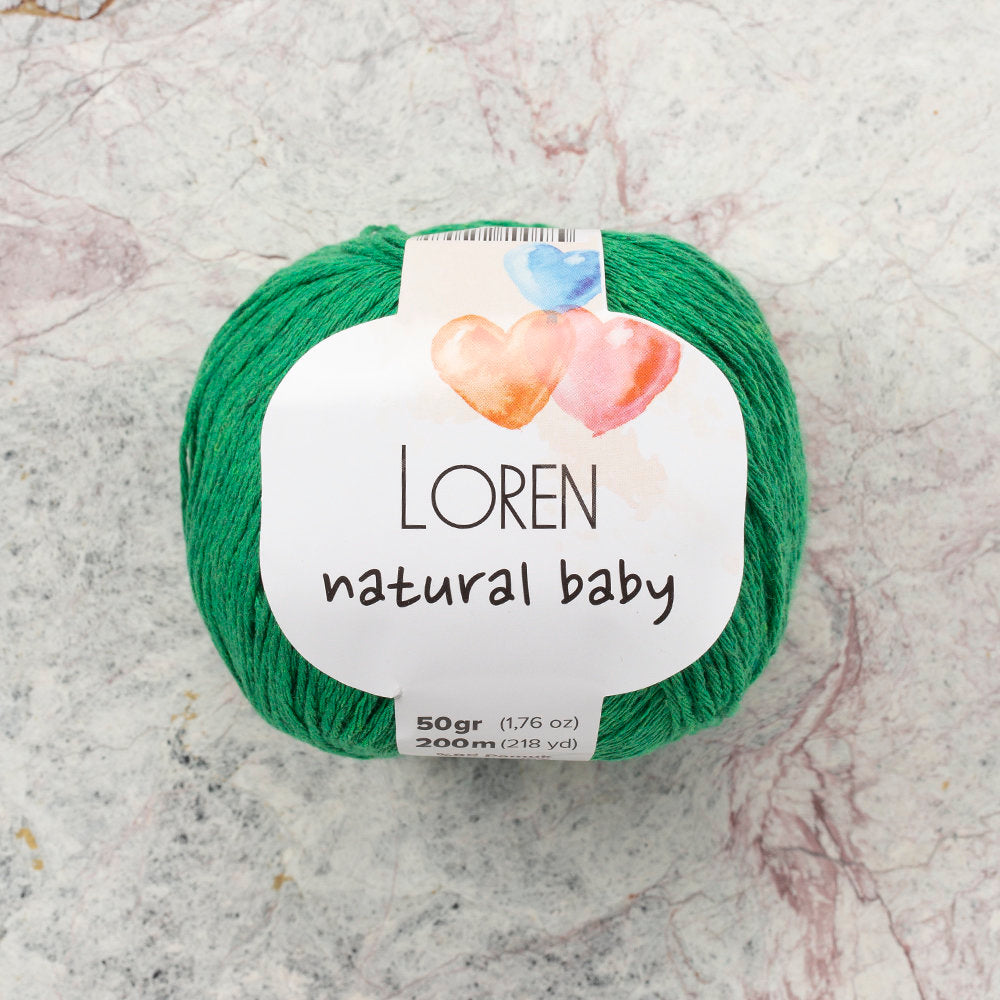 Loren Natural Baby Yarn, Green - R028