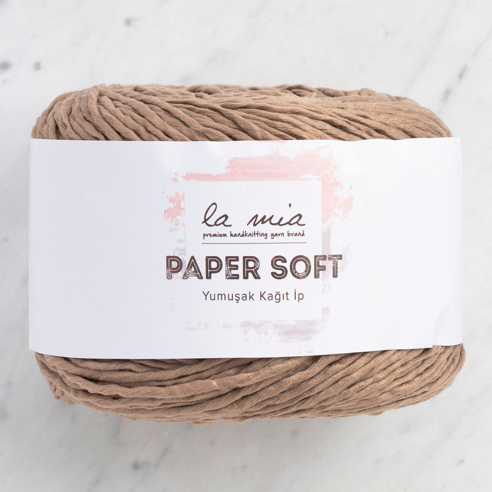 La Mia Paper Soft Yarn, Light Brown - L212