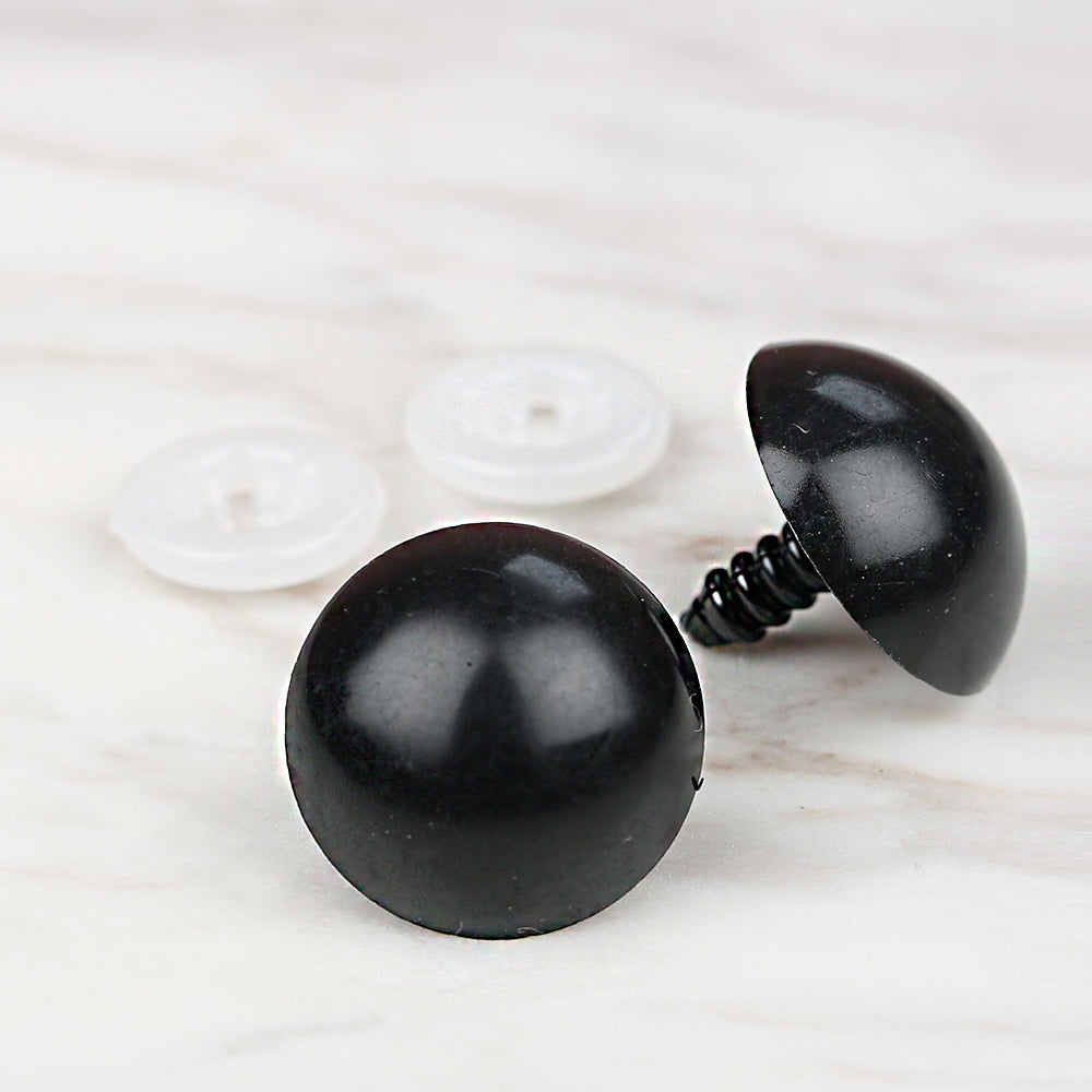 Loren Crafts 20 mm Black 5 Pairs Amigurumi Eyes