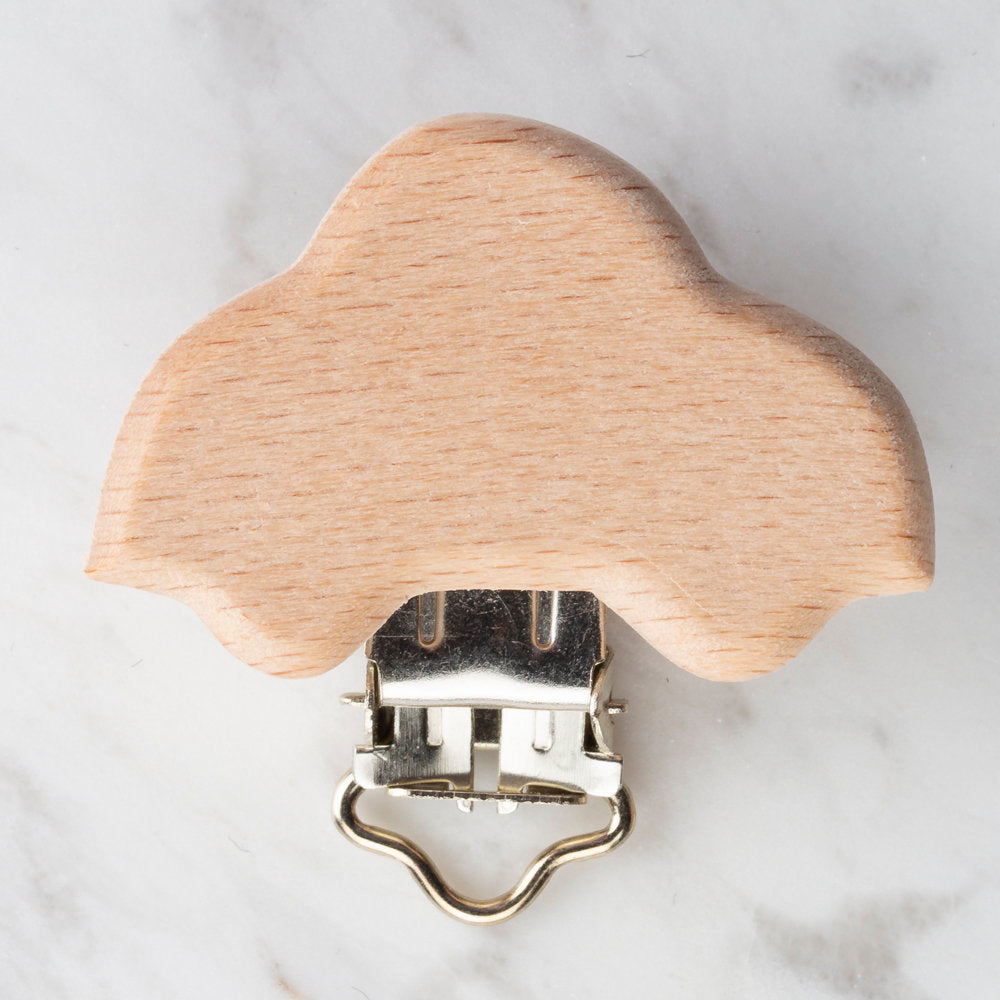 Loren Car Shaped Wooden Pacifier Clip