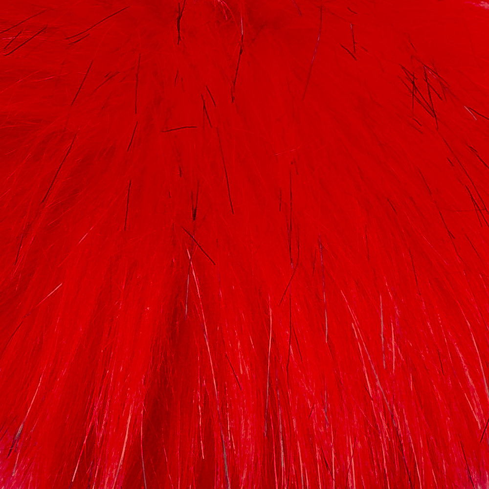 Loren Faux Fur Pom Pom, Red