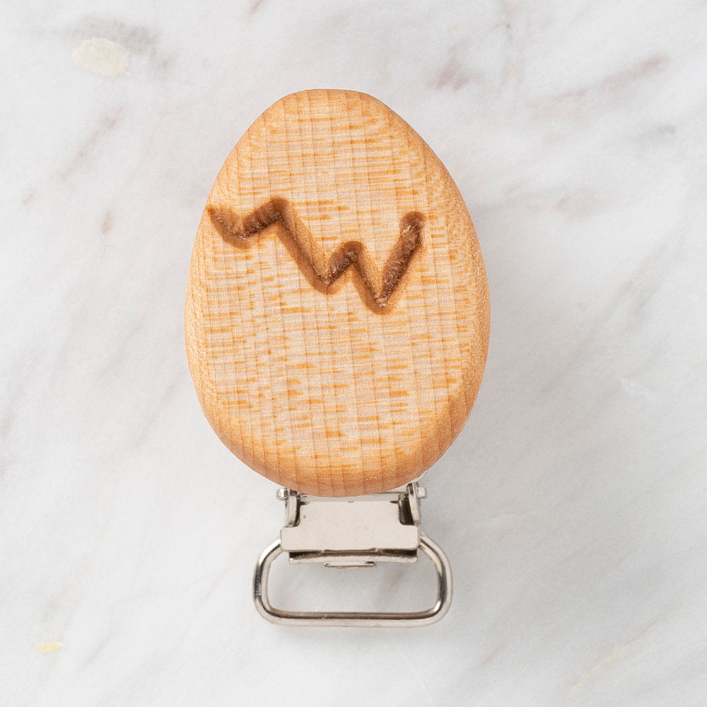 Hobi Baby Egg Shaped Organic Wooden Pacifier Clip - FK04
